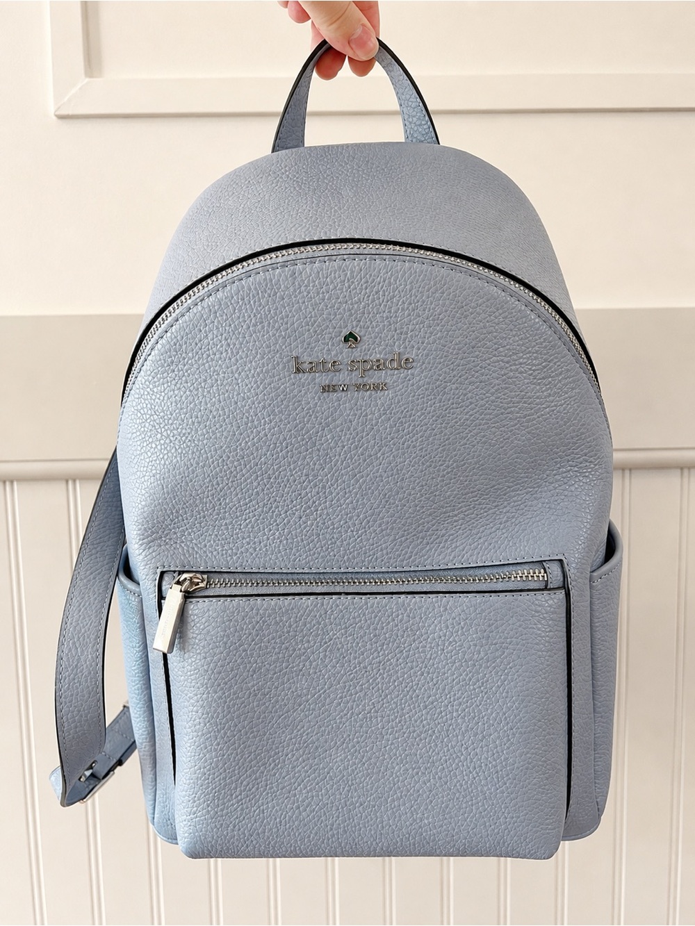 kate spade Pebbled Leather Mini Backpack in Light Blue